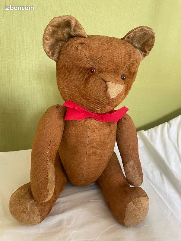 Vieux Ours En Peluche Des Années 1930/1940 – Authentique Et Vintage
