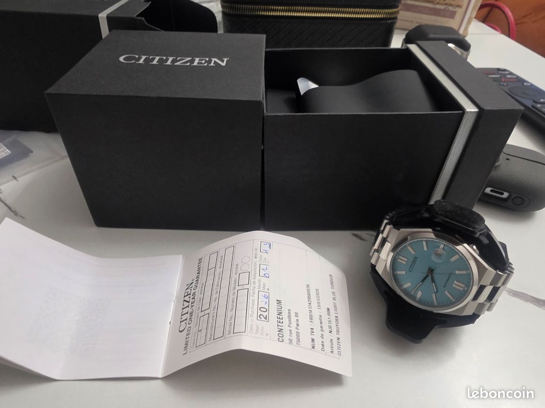 Montre Automatique Citizen Tsuyosa Bleu Ciel / Tiffany — FULL SET (2026) (image 12)