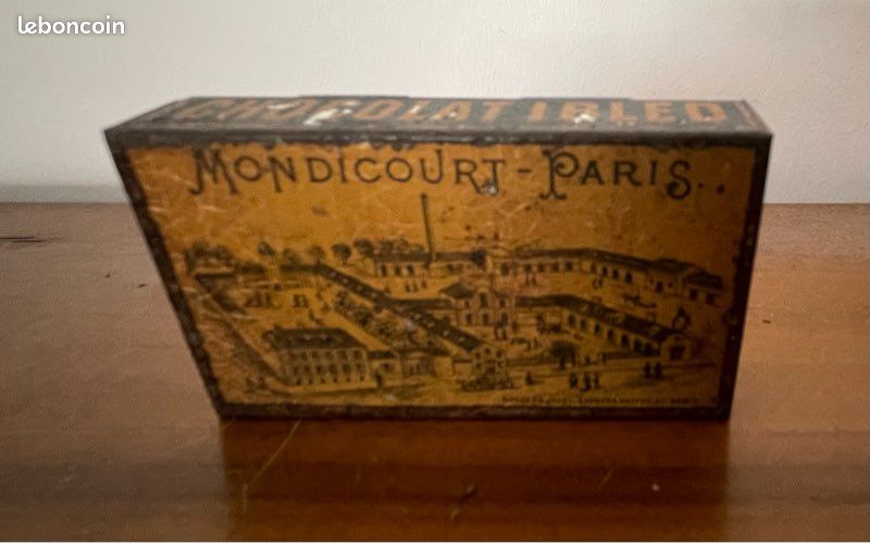 Boîte métallique publicitaire Chocolat Ibled Chocoreve 6,5x4x1,5cm vintage déco collection no banania (image 6)