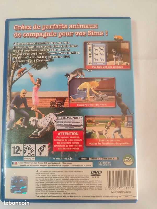 Sims 2 animaux et cie / PS2 / bon état / (image 3)