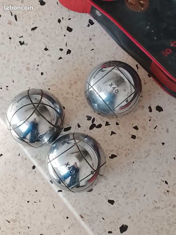 3 Boules De Pétanque Obut ATC 720 T3 Vintage - Diamètre 7,5 Cm - Compétition