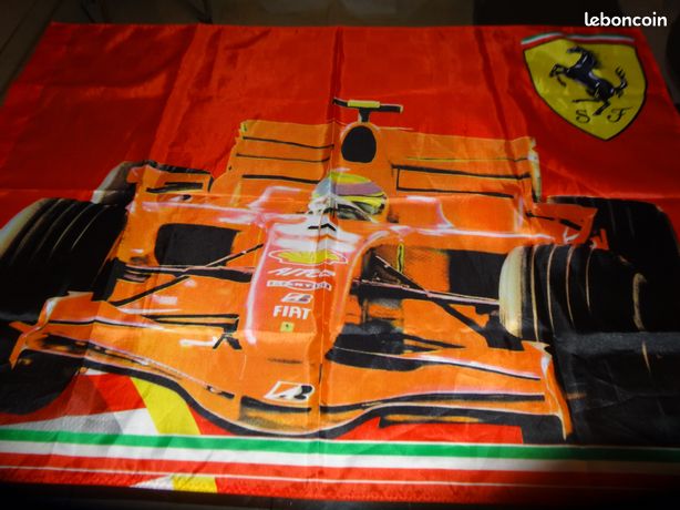 Drapeau Ferrari Turbo – Vintage – Déco Collection – Occasion