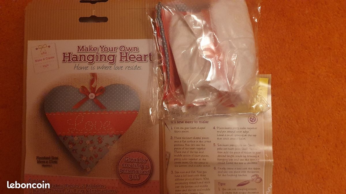 Jeu kit de couture Heart/cœur en anglais- Neuf (image 3)