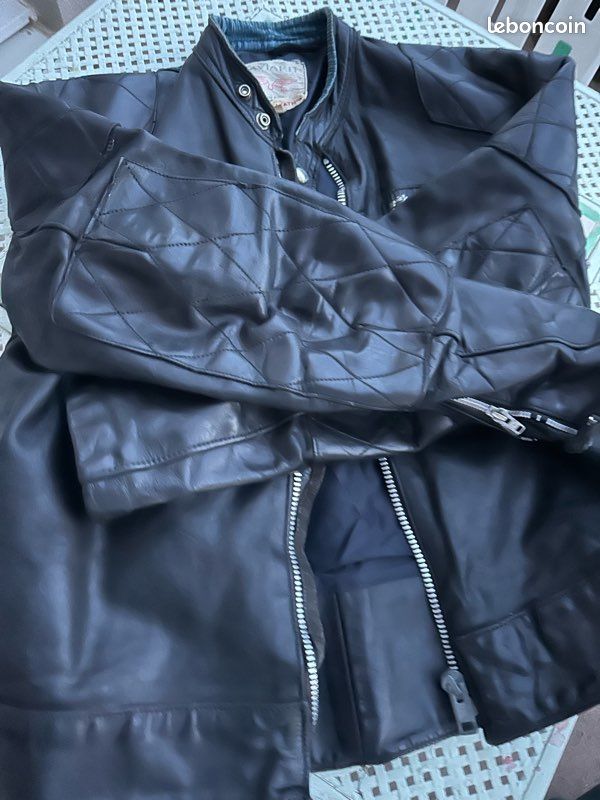 Blouson en cuir taille 42 mixte homme femme (image 4)