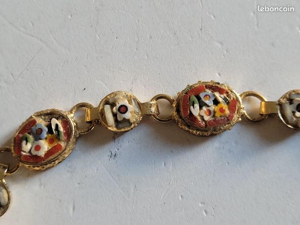 Bracelet Micro-mosaïqué Doré REF04618J - Bijou Occasion élégant Et Détaillé