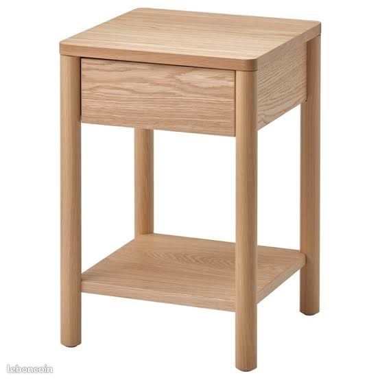 TONSTAD - 2 Tables de chevet, plaqué chêne, 40x40x59 cm (image 1)