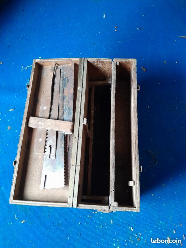 Malette en bois d'outils de menuisier vintage (image 5)