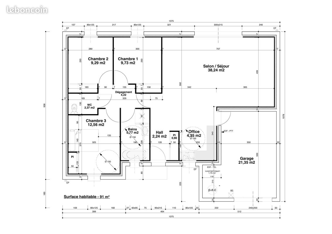 Maison 4 pièces 91 m² · à Longeville-sur-Mer · 91 m² · 280 000 €