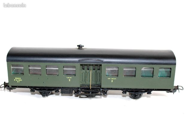 LQ632 CPMR 101 Train Ho 1/87 1:87 Voiture voyageurs SNCF 2ème classe