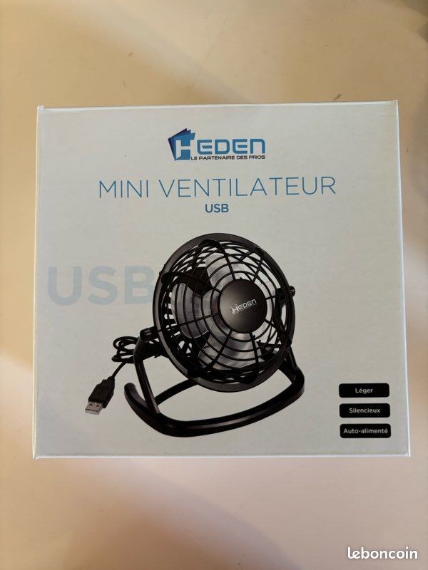 Lot de 10 ventilateurs USB Heden neufs Noir (image 3)