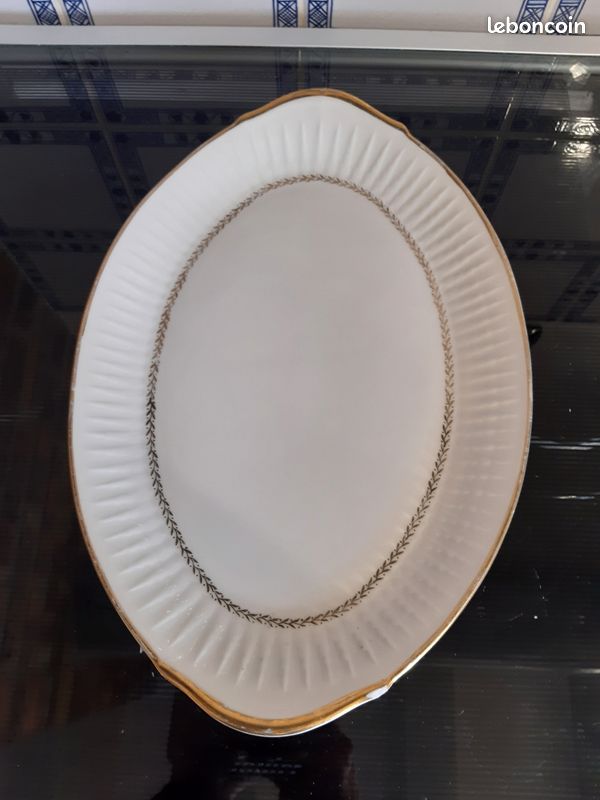 Plat ovale porcelaine Chauvigny France (image 4)