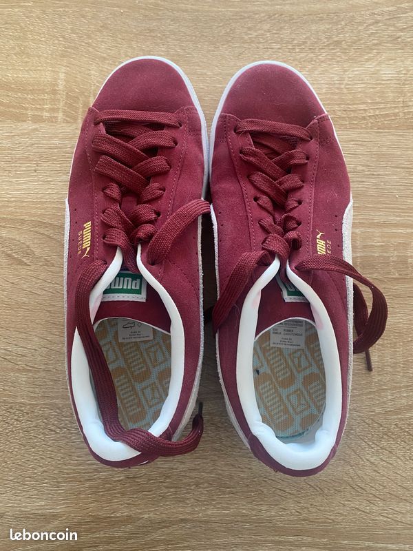puma femme chaussure puma suede bordeaux