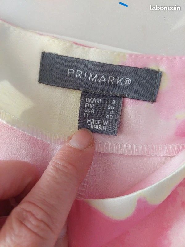 Pantalon fleuri rose taille S (image 3)