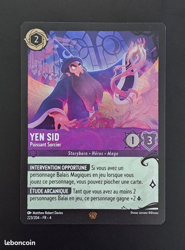 yen sid lorcana card - Powerful Sorcerer (Enchanted) 2 Character Version Handpainted Lorcana card, Yen Sid,