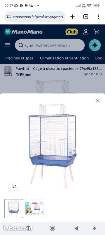 Cage Neo Zolux pour perruches ou autres petits oiseaux (image 1)