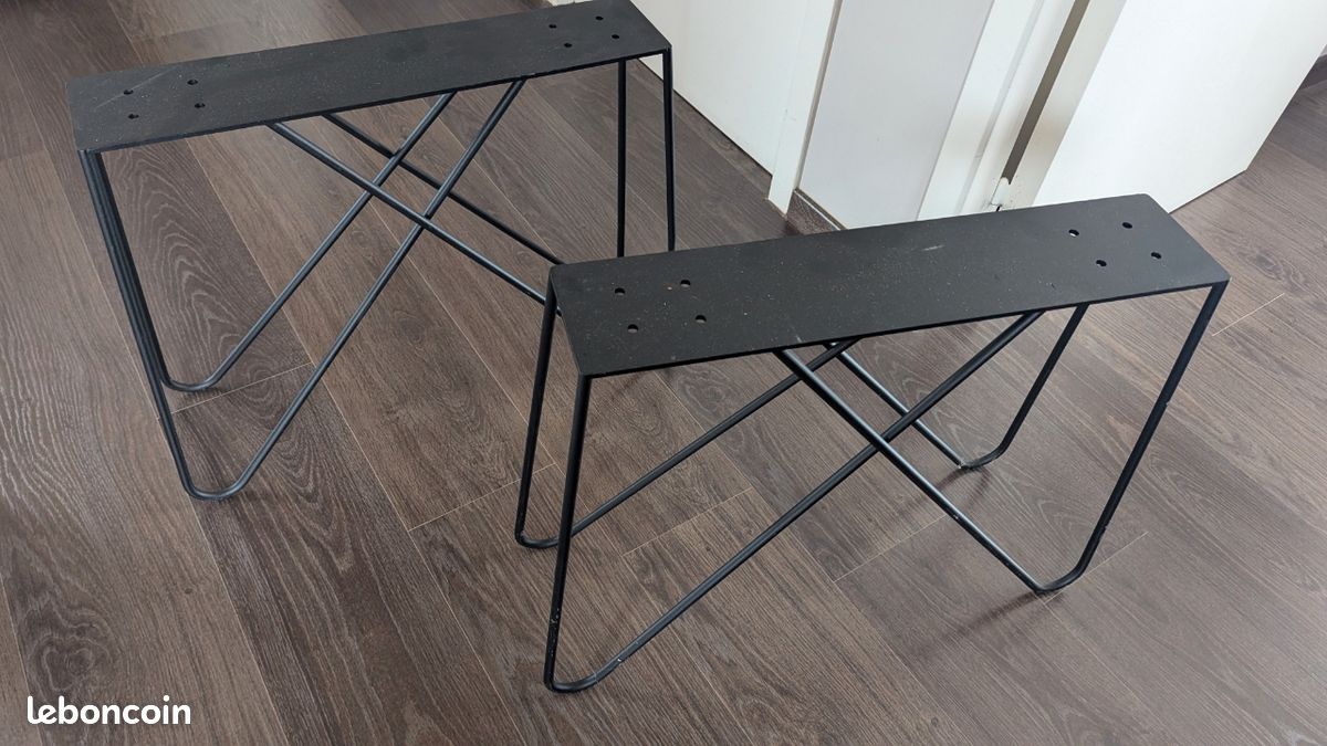 Pieds pour table basse acier noir (image 3)