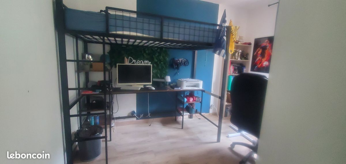Lit mezzanine avec bureau (image 2)