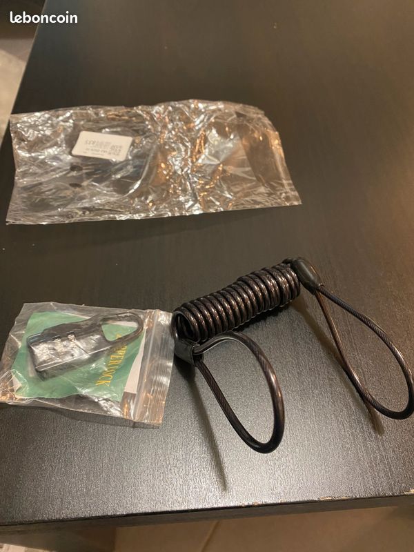 Kit verrouillage cadenas + câble moto vélo neuf (image 2)