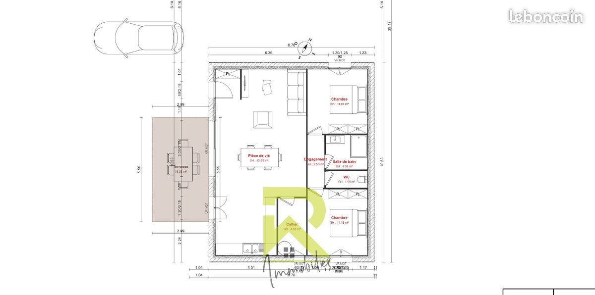 Maison 4 pièces 80 m² · à Pomérols · 80 m² · 287 000 €