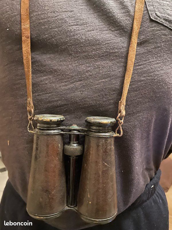 Anciennes Jumelles De Théâtre / Militaires - Marron - Fabriquées En France - 2x