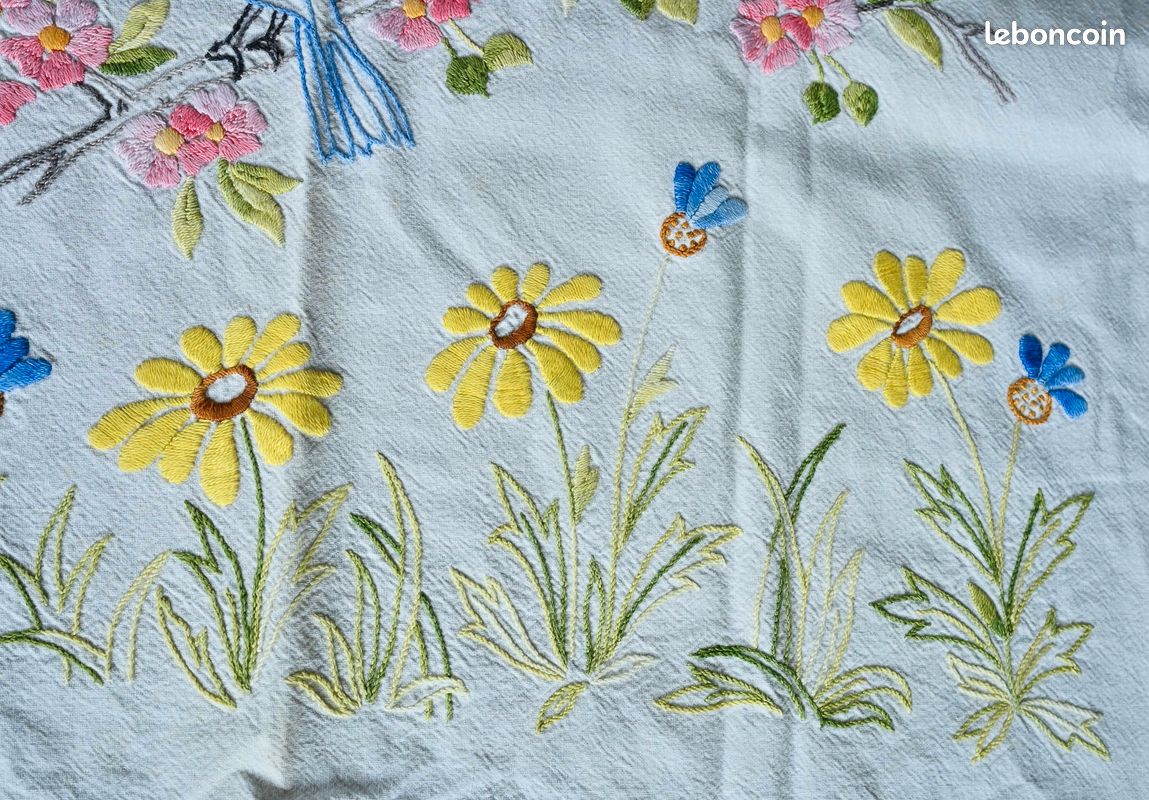 Coupon Tissu Vintage – Fleurs Roses Anciennes – 71 X 75 Cm – Coton Fin – Occasion