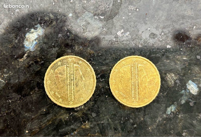 Lot de 2 pièces de 10 cents d’euro Pays-Bas 2017 et 2018 (image 1)