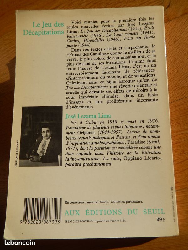 Le jeu des décapitations - José Lézama Lima - nouvelles (image 2)