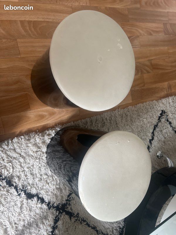 Table basse en verre et bois (image 5)