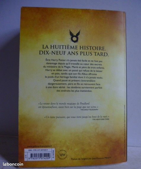 Livres Romans - Harry Potter et l'enfant Maudit Grand Format (image 2)