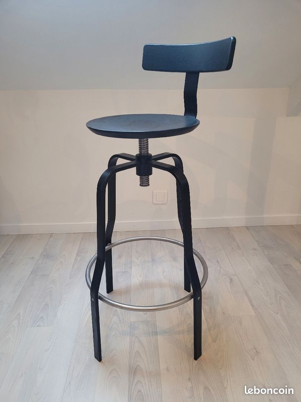 Tabouret Noir pivotant Réglable (image 1)
