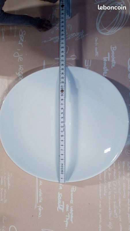 Lot 6 assiettes à steack porcelaine blanche (image 7)