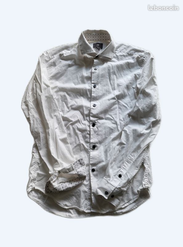Chemise blanche slim fit XS h&m (image 1)