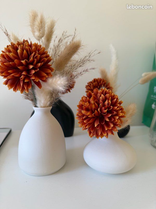 Vase Blanc Moderne En Céramique - Petits Vases À Fleurs Blancs - Pour Vase Blanc Moderne En Céramique - Petits Vases À Fleurs Blancs - Pour