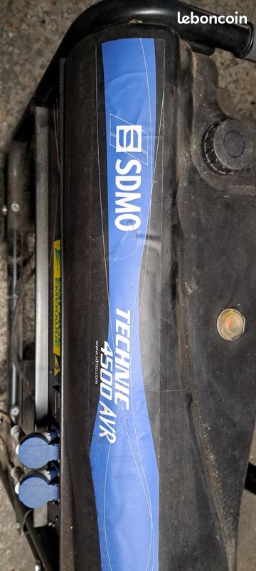 Groupe électrogène SDMO 4 550 W à roues, prises soules et piquet terre, (image 2)