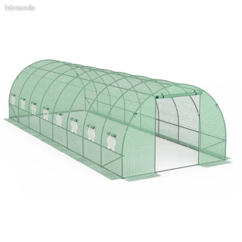 Serre de jardin 8x3x2m Serre potager Serre maraicher Serre tunnel 24m² (image 1)