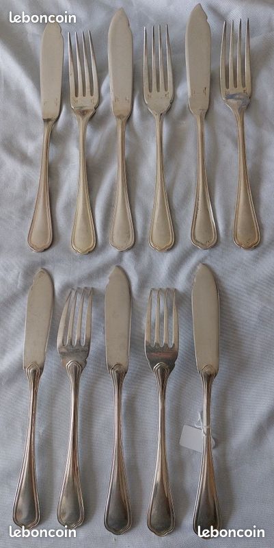 Service à Poisson Christofle Spatours – Argenté, Couverts Anciens, Ménagère
