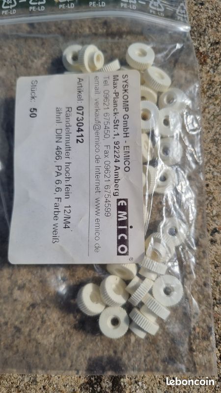 Lot de 4 barrières M10 à fixer à la pression - Tiges filetées - Accessoire pour barrière d