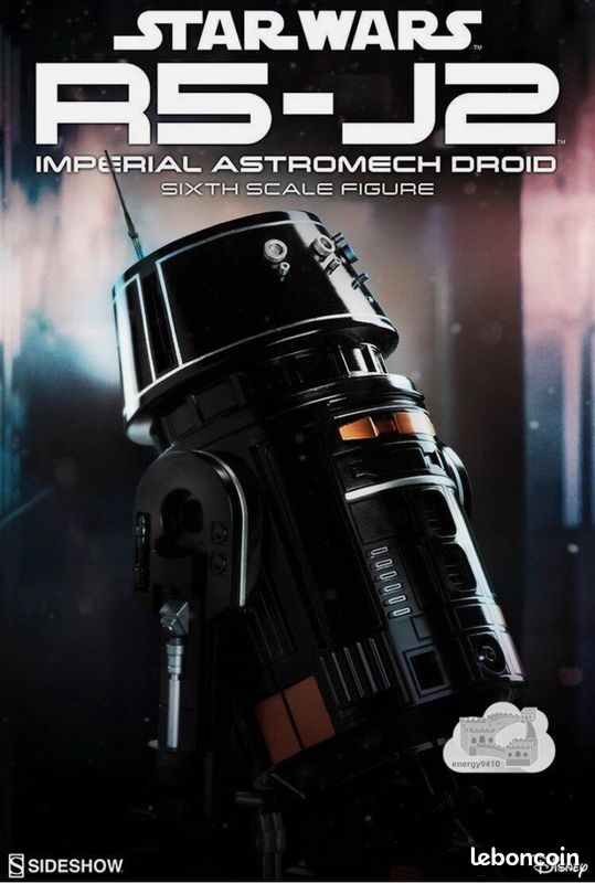 Star Wars Sideshow NEUF Droid Astromech R5-J2 de L’Empire - échelle 1/6 compatible Hot Toys (image 1)