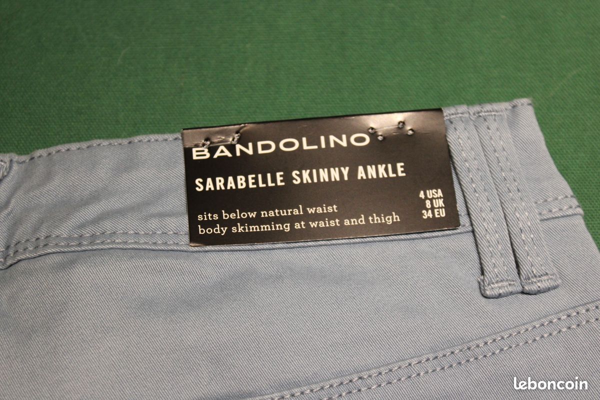 Pantalon Bandolino Sarabelle Skinny Ankle bleu pâle - Neuf - 34 (image 3)