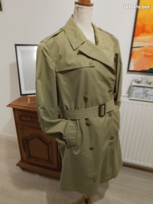 ANCIEN MANTEAU CAPOTE Gabardine Militaire à identifier Coloniale WW1 WW2 ? EUR 75,00 - FR
