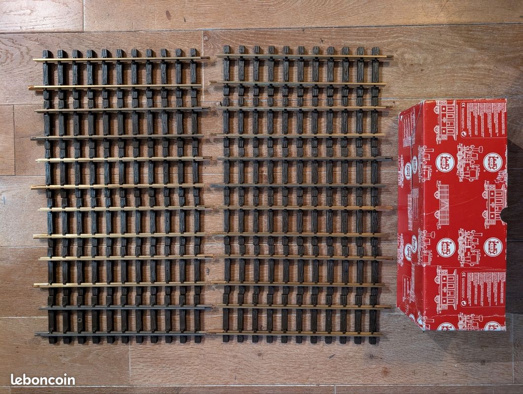 12 Rails Courbe Laiton Playmobil 4354 – R=600 – Bon état