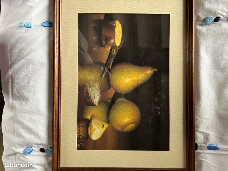 Poster nature morte en trompe l’œil J Van Rycke encadré (image 3)