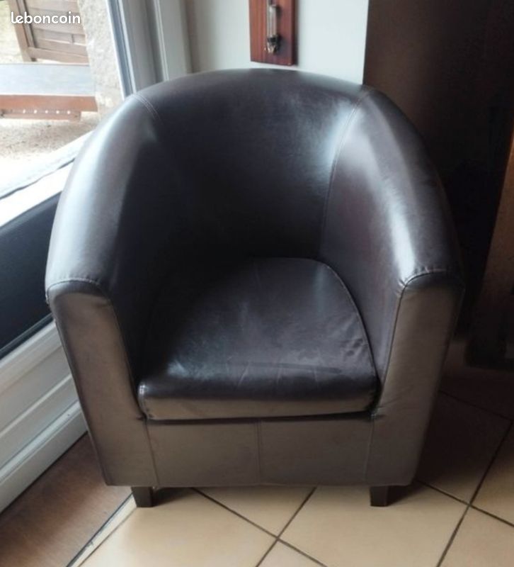 Fauteuil club + pouf (image 3)