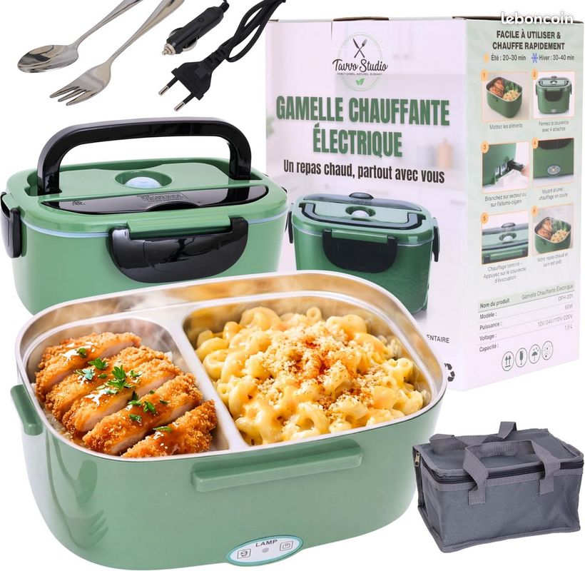 Lunch Box Chauffante électrique 220V – Pour Voiture, Camion, Bureau, 1,5L
