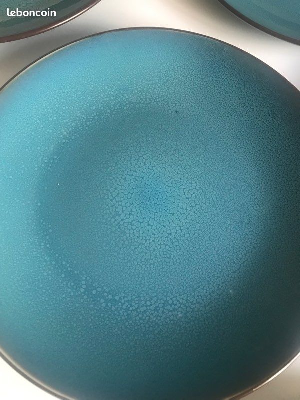 Lot de 8 assiettes en grès bleu (image 6)