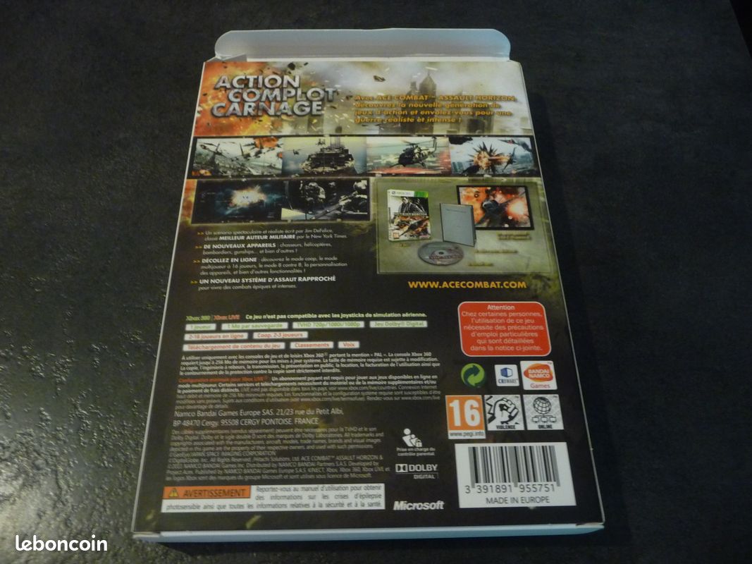 Prix Ace Combat : Assault Horizon Xbox 360 : Cote & Argus