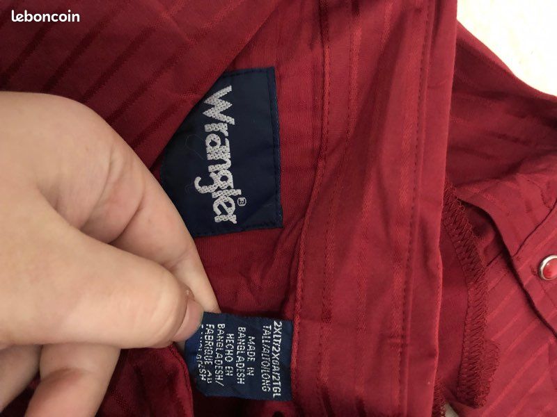 Chemise Wrangler Vintage Années 90 – Taille 15.5, Rayée Bleu/noir/rose – Neuf Avec étiquettes