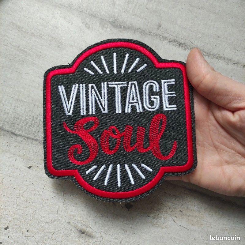 Vintage rouge thermocollant écusson (image 3)