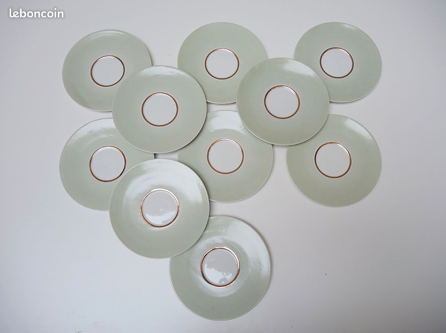 10 Anciennes Sous-Tasses A. Vignaud Limoges (image 2)