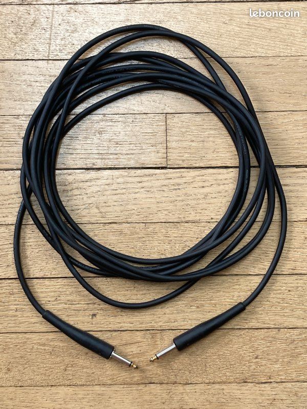 Câble double jack 6,35mm coaxial Mono 6 MÈTRES (image 1)